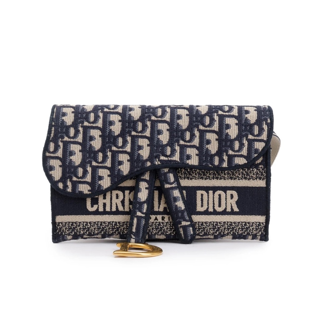 CHRISTIAN DIOR
Oblique Slim Saddle Belt Pouch w/ Box & Dust Bag